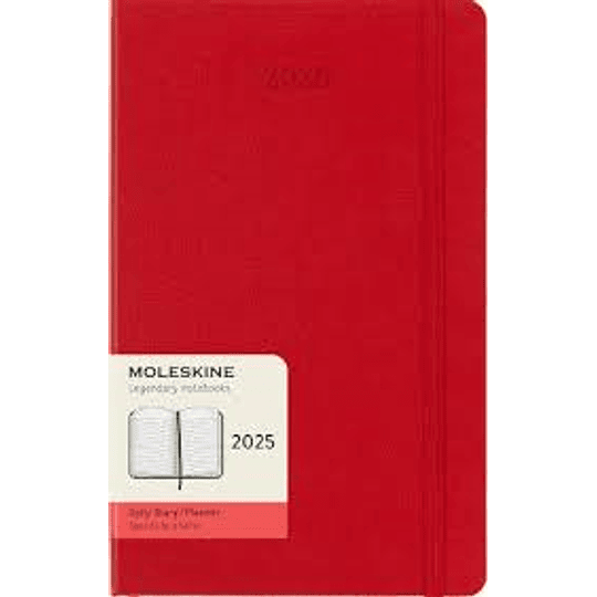 Agenda 12m 2025 Diaria Td Large Rojo Escarlata