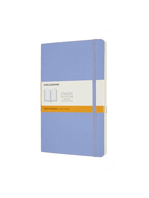 Classic Notebook Tapa Blanda Large Azul Hortensia De Rayas