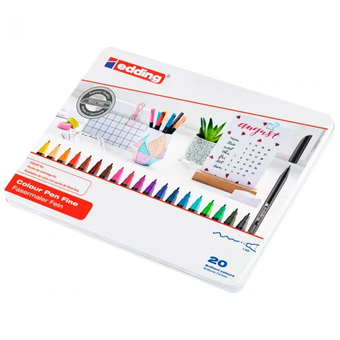 Set De Marcadores De Fibras Punta Fina 20 Colores 1