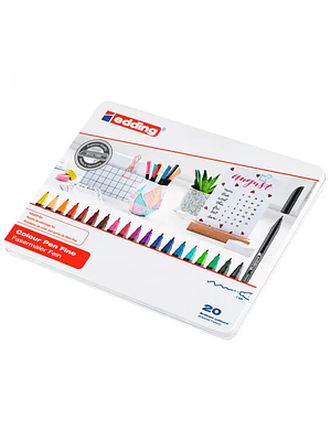 Set De Marcadores De Fibras Punta Fina 20 Colores