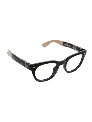 Lentes +1.0 Take It Easy Black Black Marble