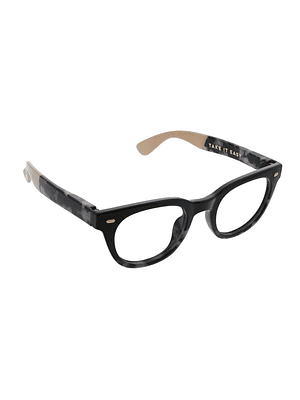 Lentes +1.0 Take It Easy Black Black Marble