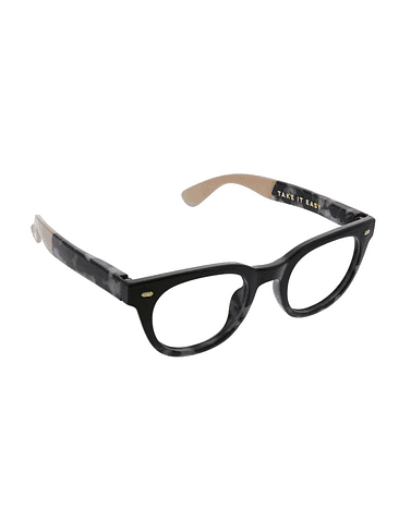 Lentes +1.0 Take It Easy Black Black Marble 1