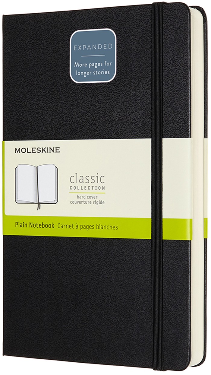 Cuaderno Clasico Expanded Grande Negro Liso 1