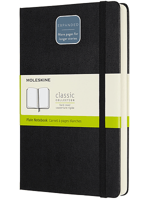 Cuaderno Clasico Expanded Grande Negro Liso