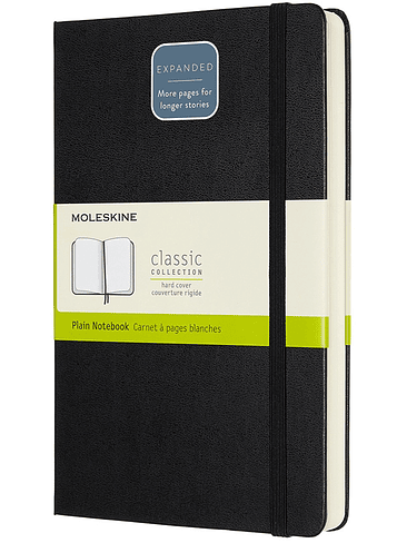 Cuaderno Clasico Expanded Grande Negro Liso 1