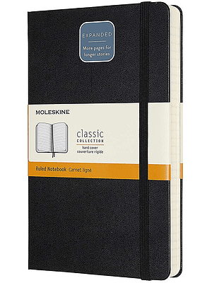 Cuaderno Clasico Grande Negro De Rayas
