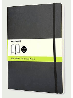 Cuaderno Clasico Xl Negro Liso Tapa Blanda