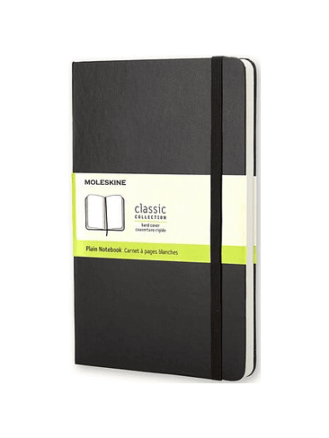 Cuaderno Clasico Mediano Negro Liso 1