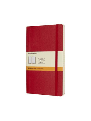 Classic Notebook Tapa Blanda Large Rojo Escarlata De Rayas