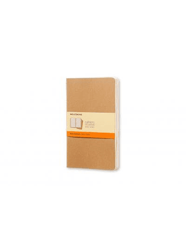 Set De 3 Cuadernos Grandes Kraft Marron De Rayas 1