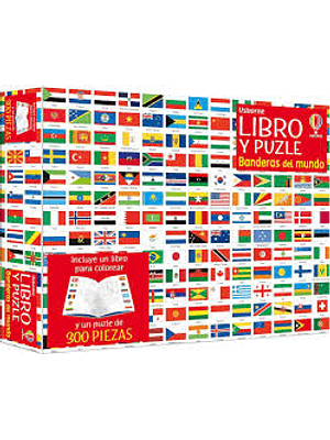 Libro Y Puzzle Banderas Del Mundo