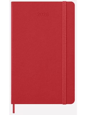 Agenda 2026 Diaria Pocket Roja Escarlata (Td)