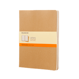 Libretas Cahier Set De 3 / Xl / Marrón Kraft / De Rayas