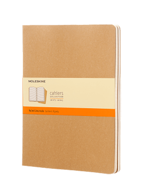 Libretas Cahier Set De 3 / Xl / Marrón Kraft / De Rayas