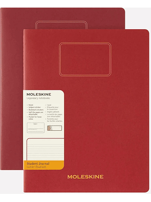 Cuaderno Estudiante - Set De 2 - Tapa Blanda - Xxl - Rojo Arandano - De Rayas