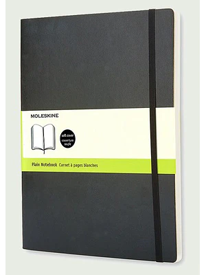 Cuaderno Clasico Xl Negro Liso Tapa Blanda