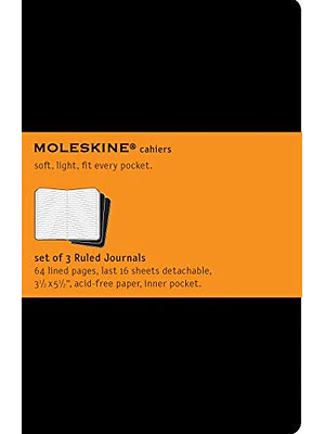 Cahier P Black Ruled