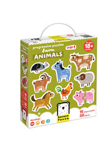 Puzzle Progressive Farm Animals 1