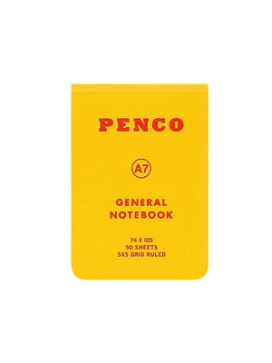Libreta Cuadros A7 Amarillo