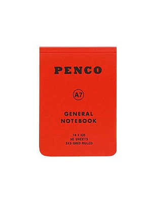 Libreta Cuadros A7 Rojo
