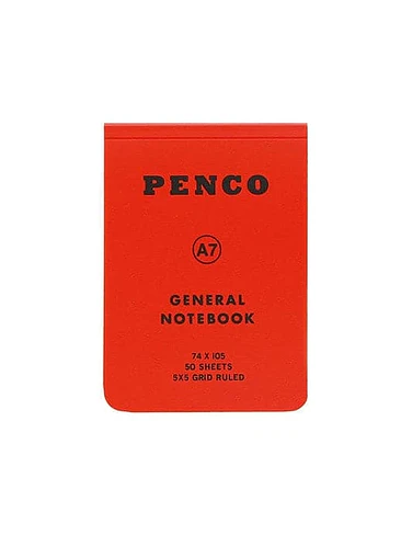 Libreta Cuadros A7 Rojo 1