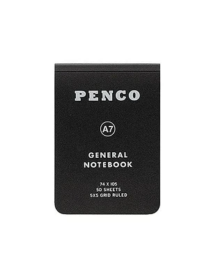 Libreta Cuadros A7 Negro