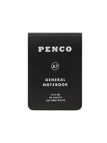 Libreta Cuadros A7 Negro 1