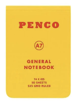 Penco Libreta Cuadros A7 Amarillo