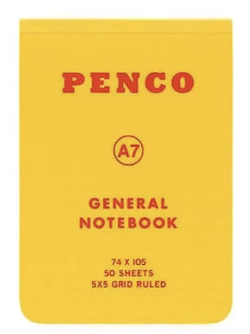 Penco Libreta Cuadros A7 Amarillo 1