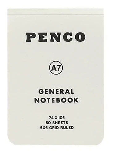 Penco Libreta Cuadros A7 Blanco 1