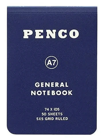Penco Libreta Cuadros A7 Azul 1