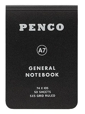 Penco Libreta Cuadros A7 Negro