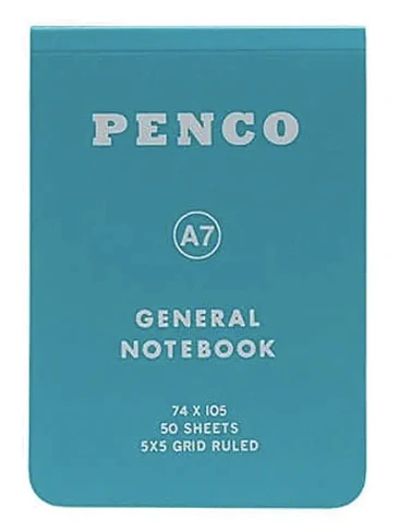 Penco Libreta Cuadros A7 Verde 1