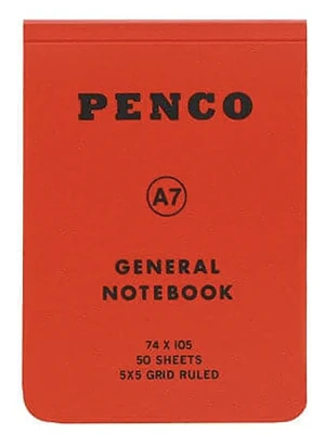 Penco Libreta Cuadros A7 Rojo