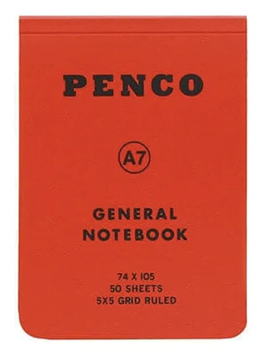 Penco Libreta Cuadros A7 Rojo 1