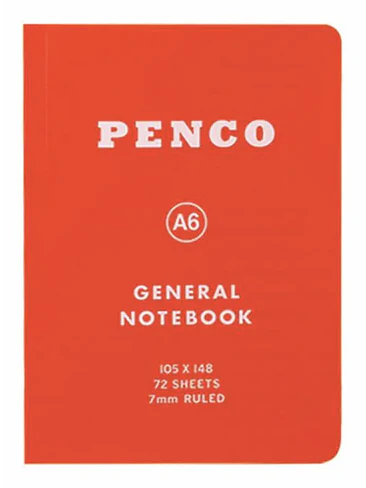 Penco Cuaderno Lineas A6 Rojo 1