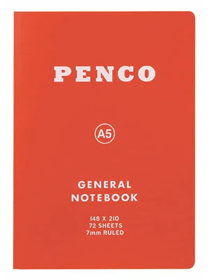 Penco Cuaderno Lineas A5 Rojo