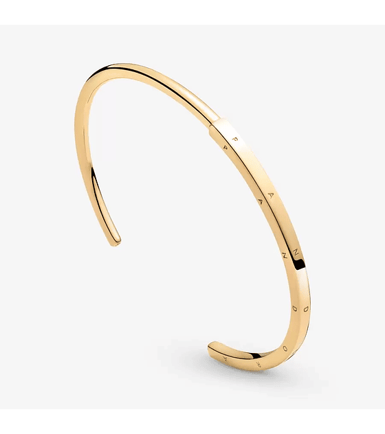 Pulsera Rígida Pandora Signature I-D oro