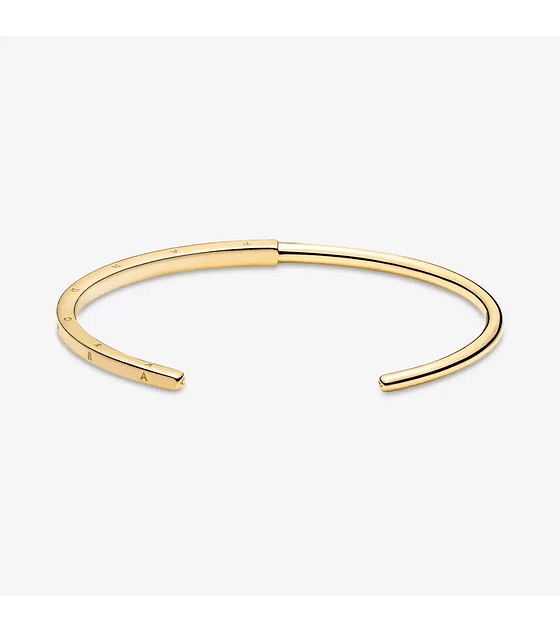 Pulsera Rígida Pandora Signature I-D oro