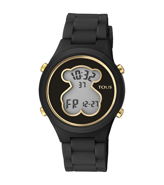 Reloj digital D-Bear con correa negra