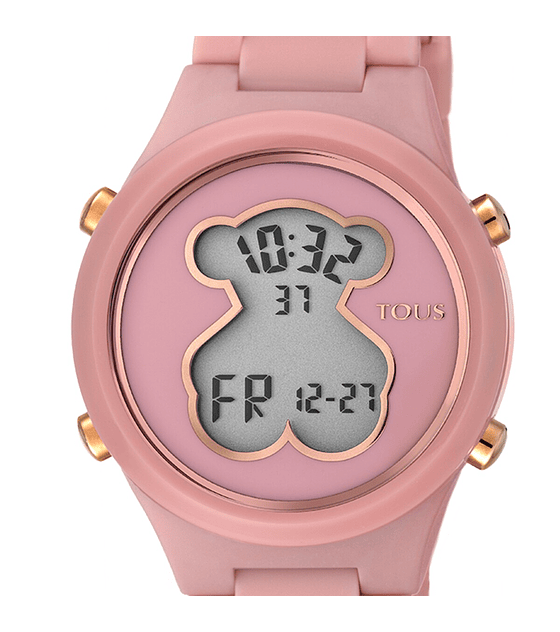 Reloj digital Tous D-Bear con correa coral