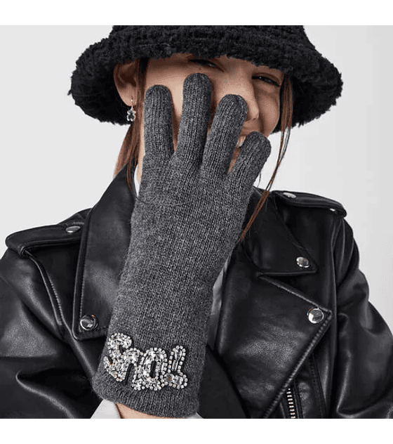 Guantes Tous Cuarzo Gris Oscuro