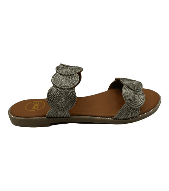 Sandalias De Mujer Exe Shoes Color Peltre