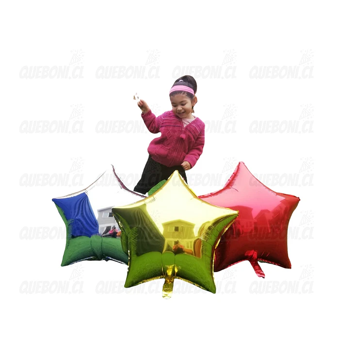 12 Globos Estrellas Metálicos Brillantes 55 cm 1