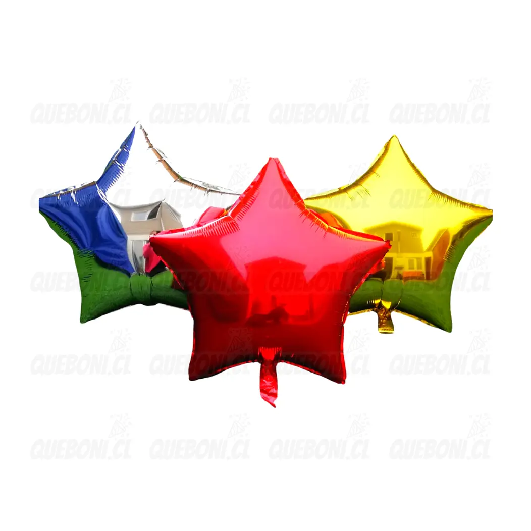 12 Globos Estrellas Metálicos Brillantes 55 cm 2
