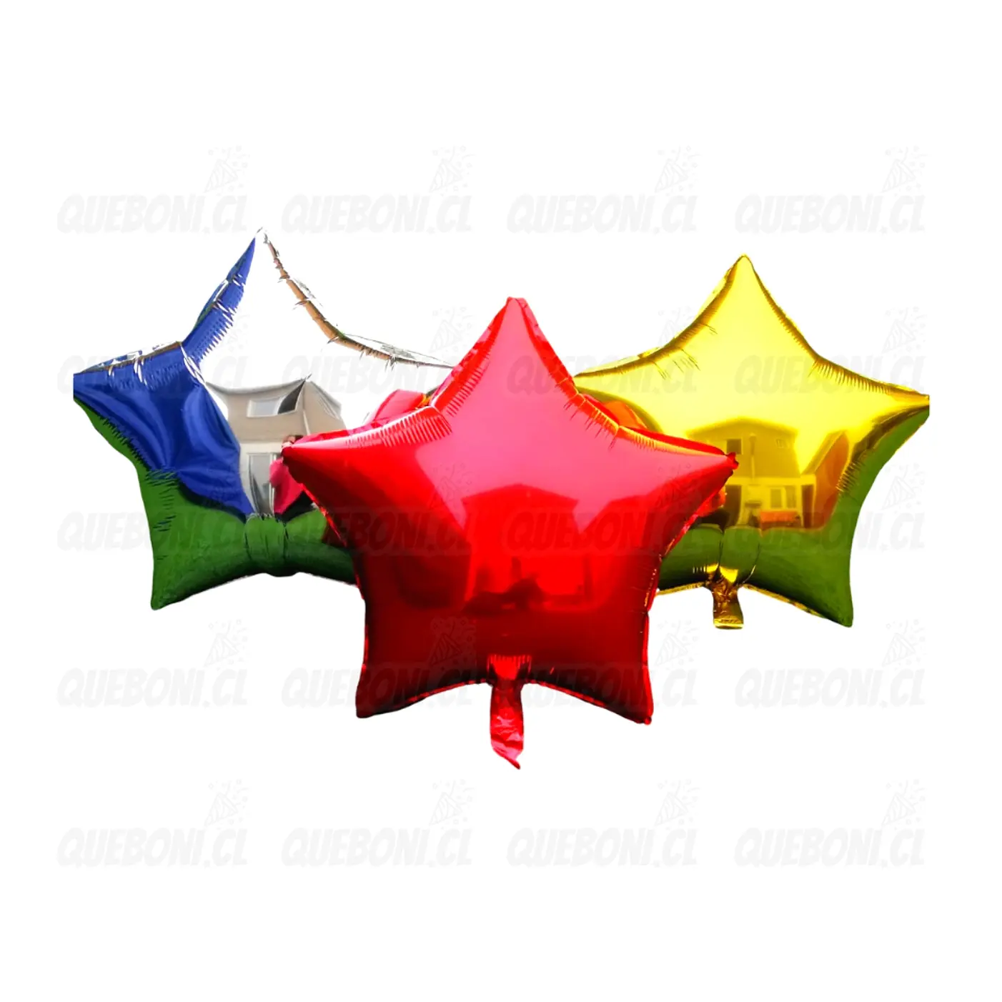 12 Globos Estrellas Metálicos Brillantes 55 cm 2