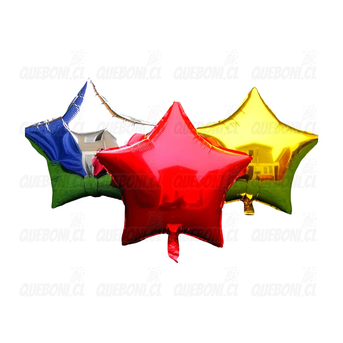 12 Globos Estrellas Metálicos Brillantes 55 cm 2