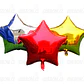 12 Globos Estrellas Metálicos Brillantes 55 cm - Miniatura 2