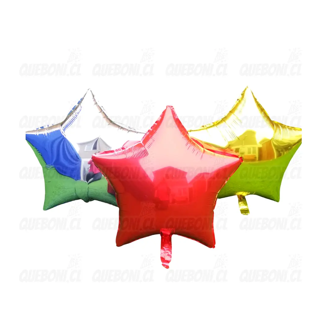 12 Globos Estrellas Metálicos Brillantes 55 cm 4
